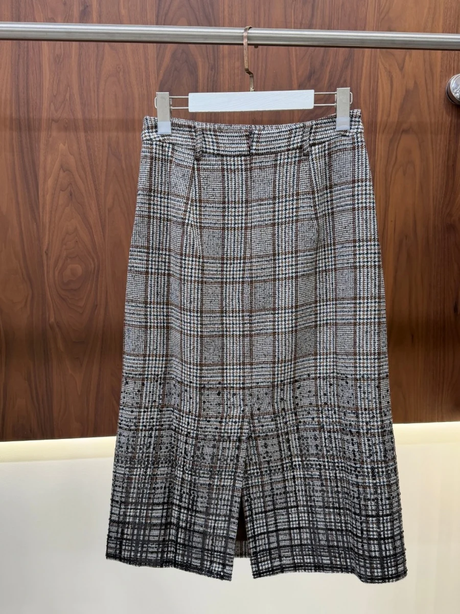 Women's 2026 Autumn/Winter High-Quality Retro Plaid Casual Skirt