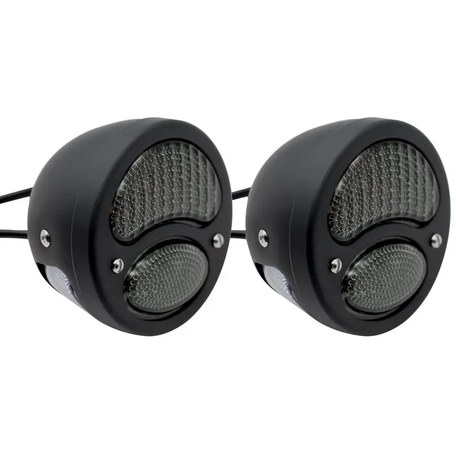 

Vintage Duolamp LED Tail Light 12V Rear Stop Indicator with Running Light Turn Signals License Plate Lamp Smoke Lens Universal f