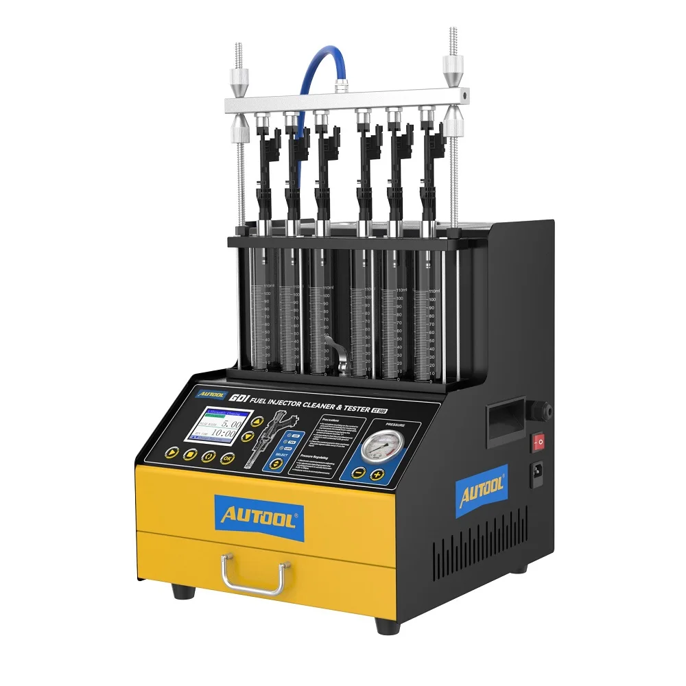 AUTOOL CT500 For Car & Motorcycle Maintenance Fuel Injector Cleaner And Tester Machine GDI EFI FEI 6-Cylinder