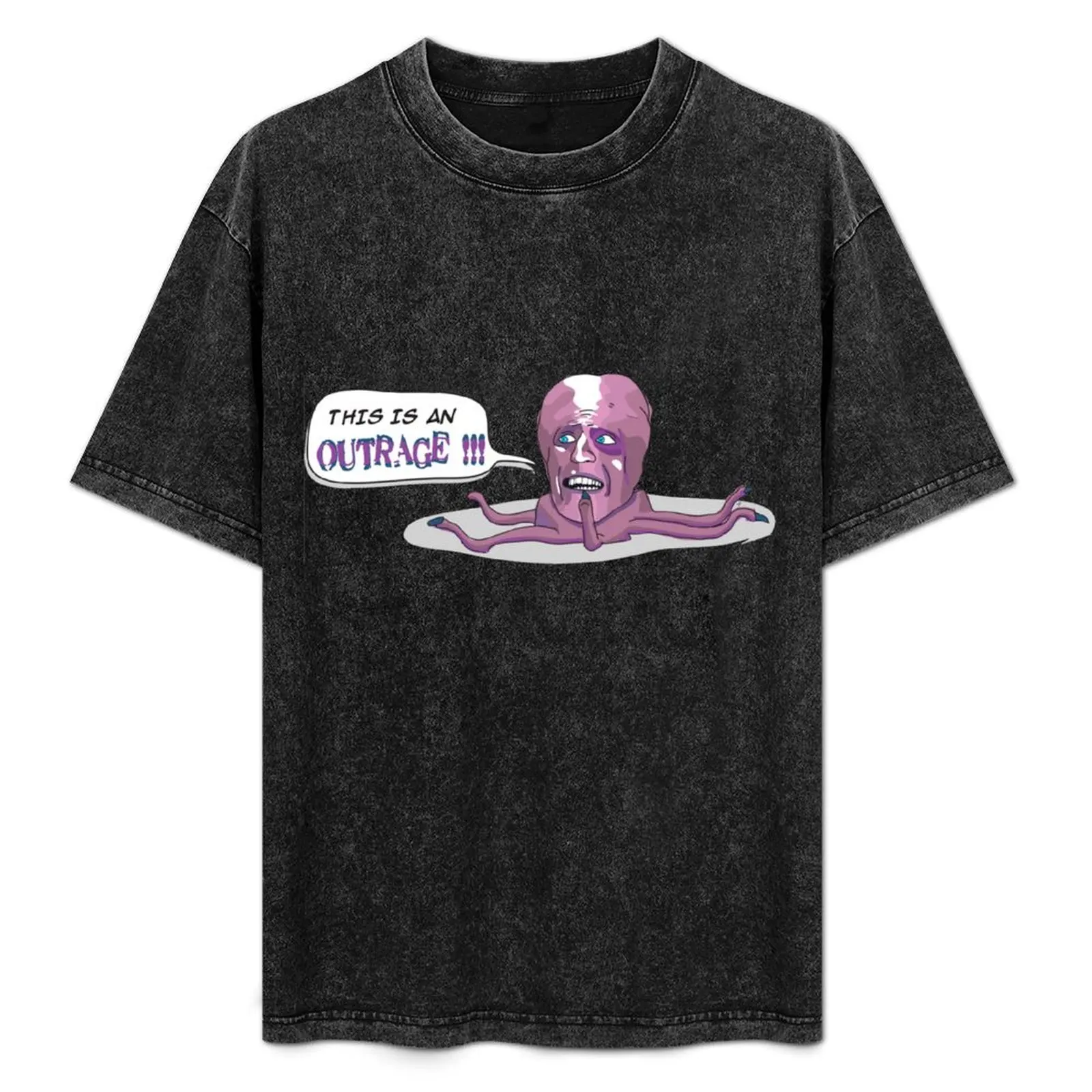 The Mighty Boosh -This Is An Outrage T-Shirt Casual Fashion Print Tee Top