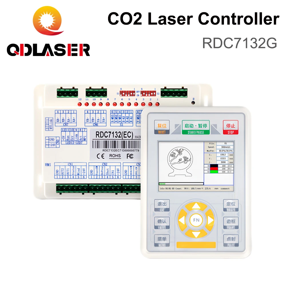 QDLASER RDC7132G CO2 Laser Controller System Laser Control Panel Motherboard for CO2 Laser Engraving Cutting Machine