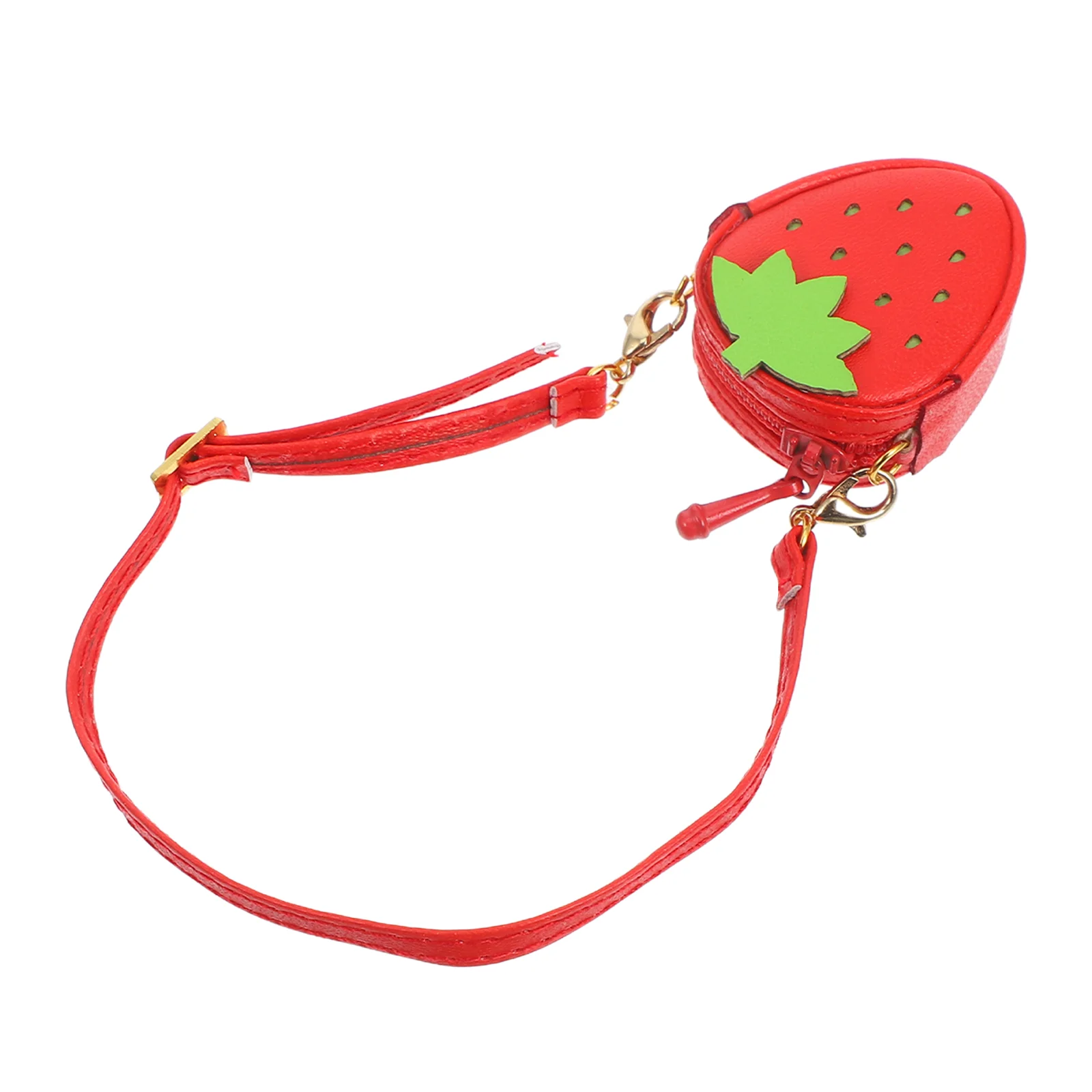 Mini bolsa crossbody bolsa de morango para meninas kawaii tamanho ajustável bonito acessórios bjd saco de brinquedo portátil mini tamanho