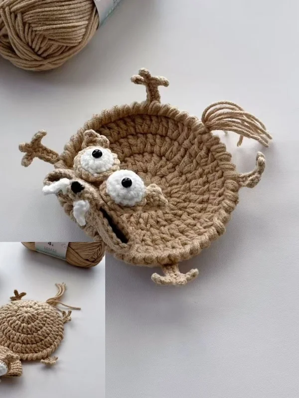 kit-de-material-para-croche-diy-base-para-copo-criativa-e-fofa-em-formato-de-esquilo-produto-acabado-em-trico-fino-para-dec