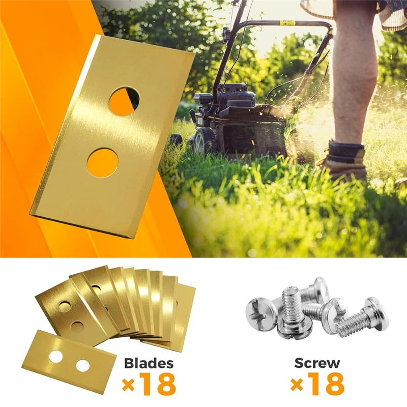 

AB66-For Mammotion Luba& Yuka All Series Robotic Lawnmower Replacement Blades 18Pcs With Screws