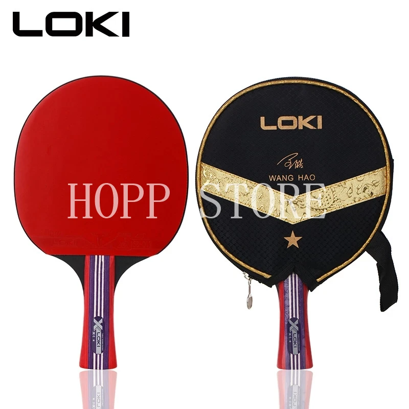 LOKI X1 Table Tennis Racket with LOKI RXTON Rubber Sponge Racket Bag Case 1-Star Original LOKI Ping Pong Bat Paddle