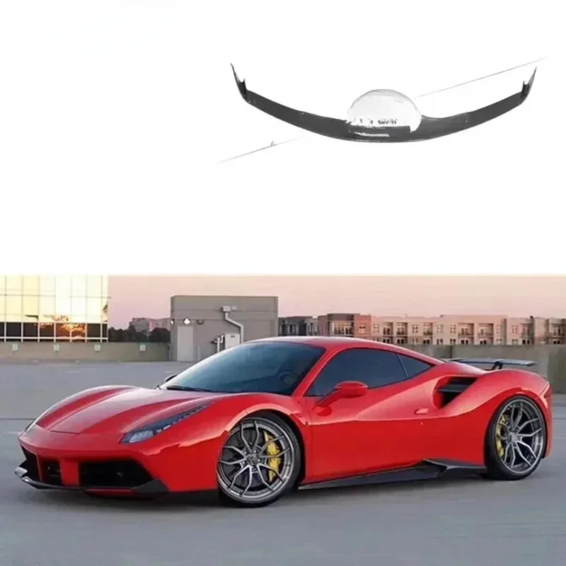 

FR GTB 488 Rear Wing Notec Style Dry Carbon Fiber Tail Gate Rear Boot Lip Trunk Wing