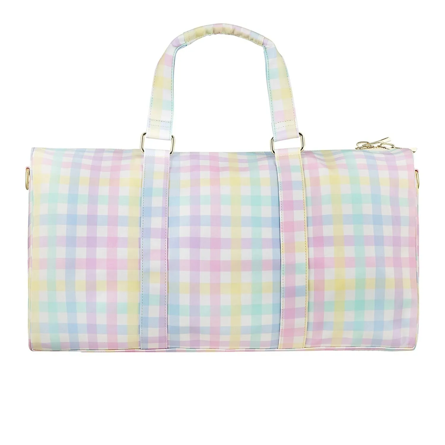 Nylon Weekender Travel Duffle Bags Plaid Waterproof Large Capacity Rainbow Gingham Handbag Spring Summer New Style DIY Gift