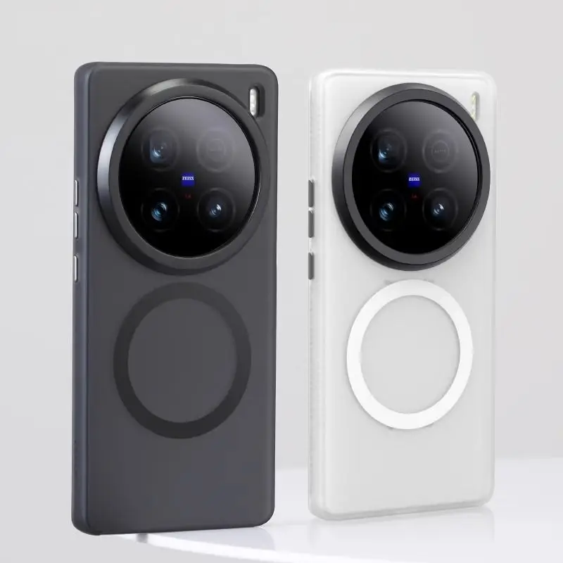 Funda para VIVO X300 Pro 200 Ultra lujosa sensación de piel mate Magsafe Funda de teléfono con imán para VIVO X 300 Pro Funda de parachoques a prueba de golpes