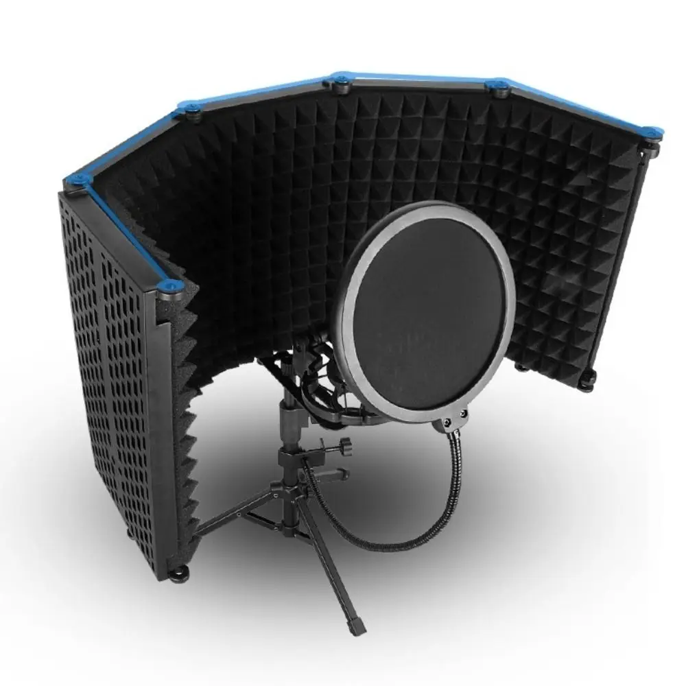 Mikrofon akustik, perisai isolasi Wedges peralatan pengurang kebisingan spons Filter refleksi panel kedap suara