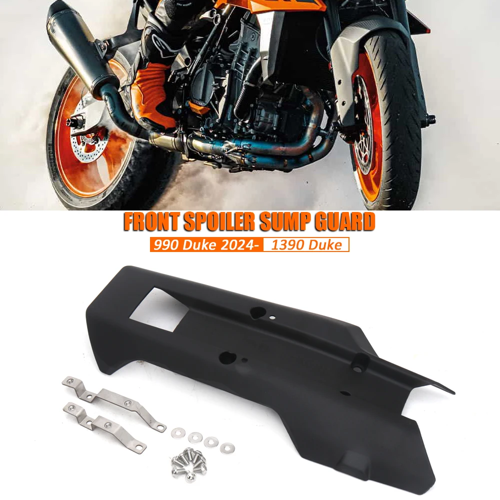 

For 1390 Super Duke Motorcycle Accessories Front Fairing Spoiler Sump Guard Cover Black 990 DUKE 2024-