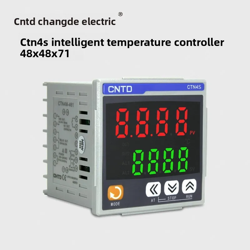 CNTD Changde Temperature Controller CTN4S-461 Digital Display Intelligent Dual Output Temperature Controller PID Panel 48 * 48