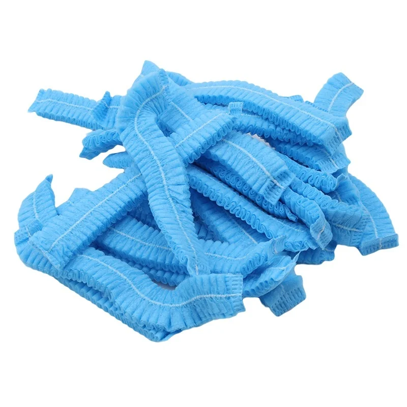 Disposable Microblading Non Woven Fabric Makeup Hair Net Cap Sterile Hat Chef Catering Dust Strip Bathroom Supplies 100 PCS