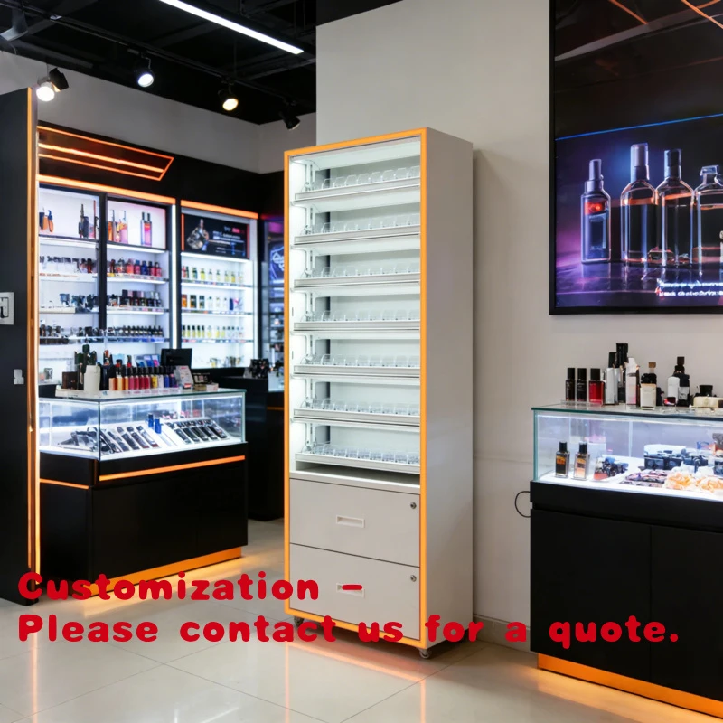 

custom.APEX Modern Smoke Shop Display Cases Smooth-Glide Metal Sliding Tobacco Cabinet Display Rack with Lock