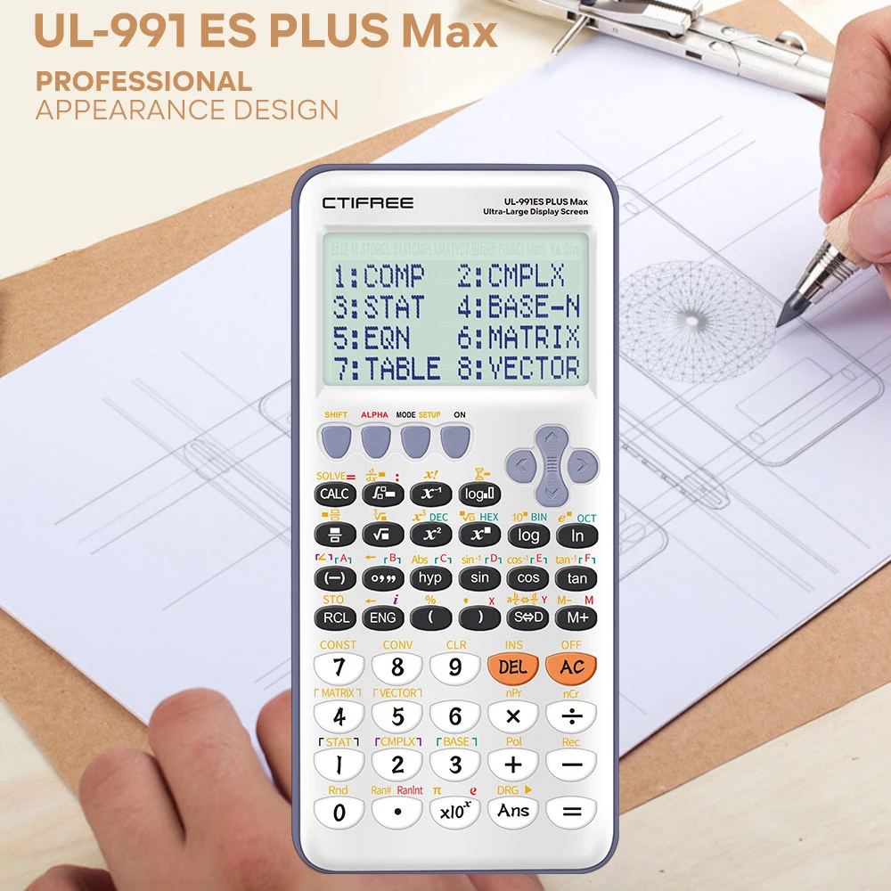 Free water-based pen - large screen scientific function calculator -417 function is very suitable for offices and students