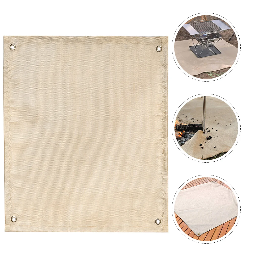 

Fireproof Camping Blanket Fiberglass Fire Retardant Cushion Outdoor Bbq Mat Fire Resistant Pad for Deck Lawn Picnic Safety