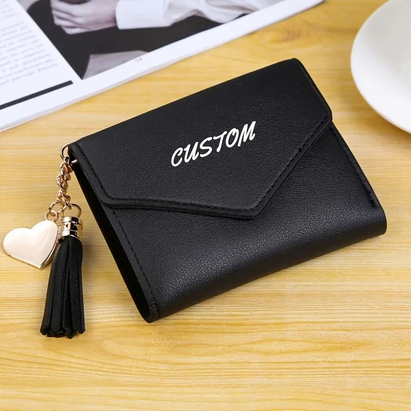 Customized Letter Women's Wallet, Multi-Card Slot with Pendant Decoration, Personalized Card Holder, Ideal Gift