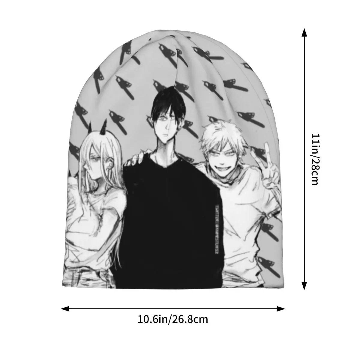 بالمنشار رجل مانغا Skullies قبعة صغيرة الهيب هوب للجنسين قبعة تزلج دافئة متعددة الوظائف بونيه