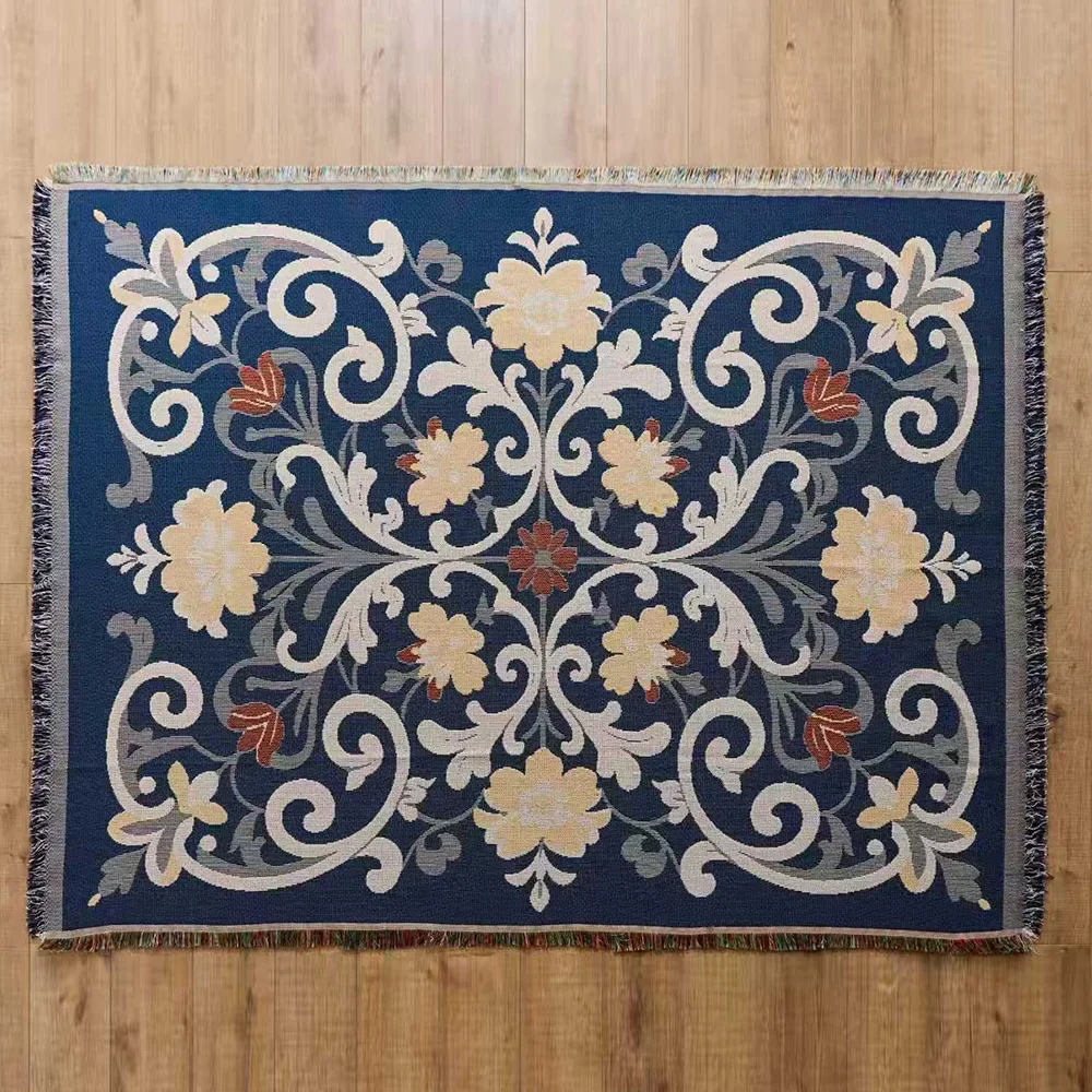 DSA Carpet Living Room Bedroom Floor Mat Cotton Yarn Blanket Ethnic Style Festival Prayer Blanket Worship Mat