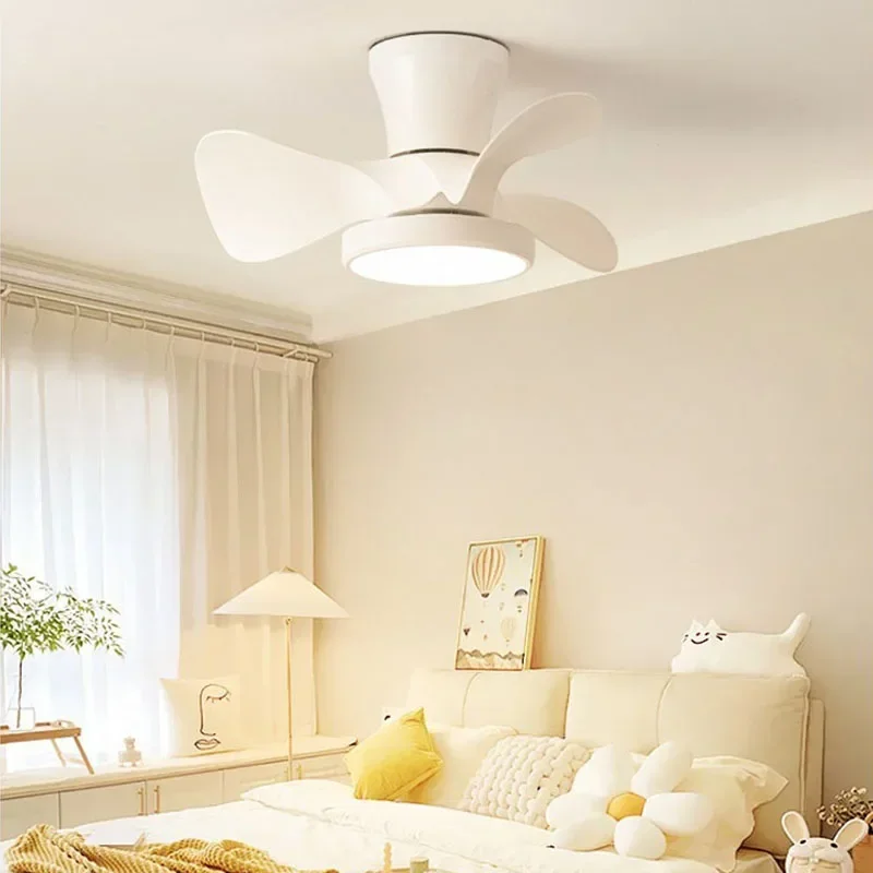 Modern Minimalist Fan Lamp Suitable Restaurants Bedrooms Suction Hanging Dual-use Fan Lights Variable Frequency Ceiling Lighting