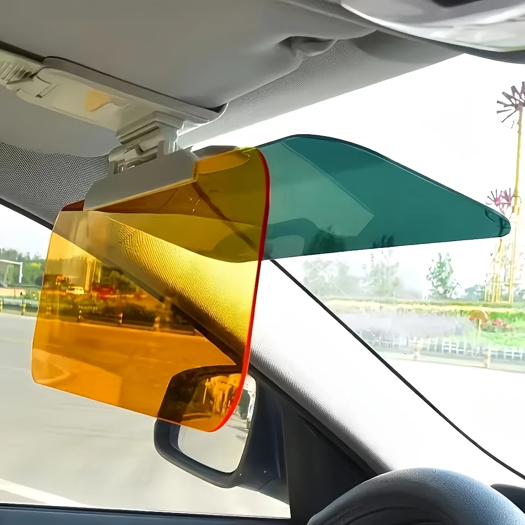 Two-In-One Car Sun Visor Polarized Sun Visor Transparent Anti-Glare Adjustable Suitable For Both Day And Night Adjustable Windsh