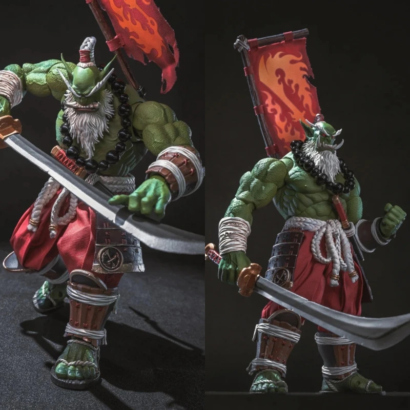 

Hero toys 1/12 Scale Soldier Green Orc Sword Saint Samro Fire Blade Clan Hero Full Set 19.5cm Action Figure Collectible Toys