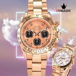 OUMASHI-series new style 43mm men's VK63 watch luxurious sapphire316steel waterproof sports watch VK63 movement