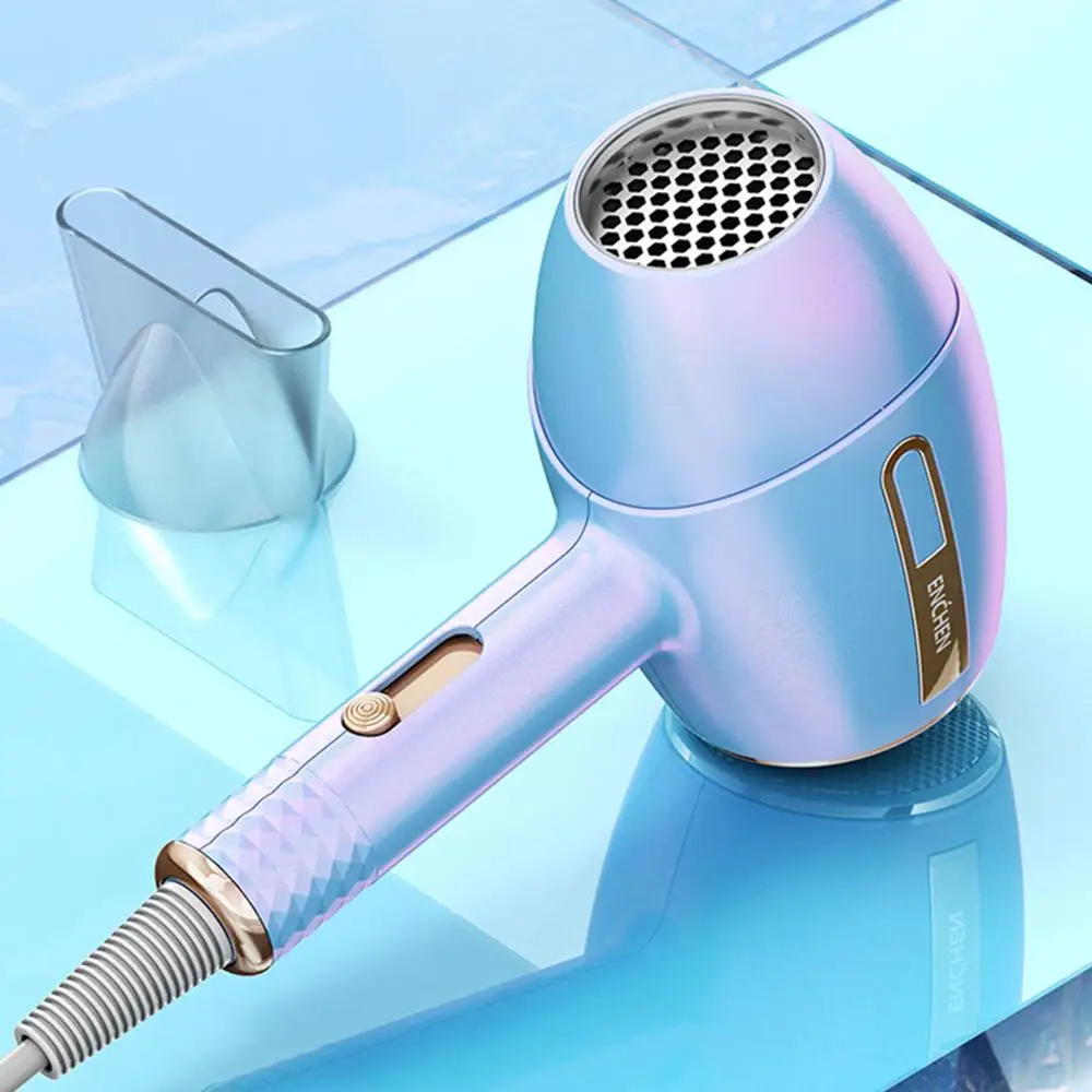 Zero Radiation Anion Hair Dryer 1200W Household Strong Wind Blower with 3 Gears 55℃ Constant Temperature Control Styling Tools