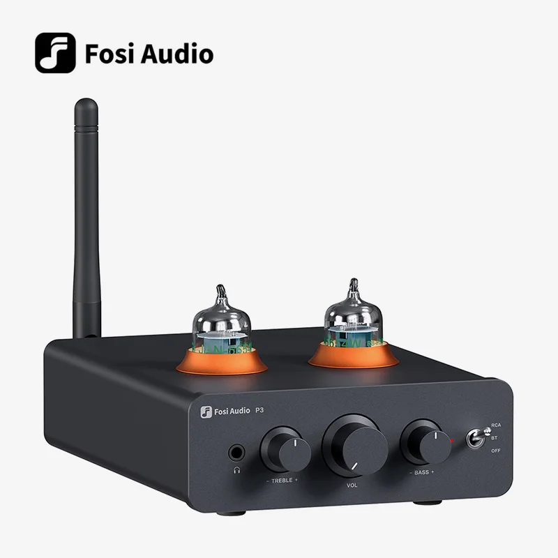Fosi Audio P3 amplificateur  Tube Bluetooth HiFi stro pramplificateur Valve vide avec contrle de tonalit aigus et basses pour haut-parleur domestique