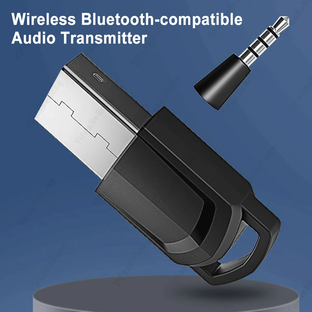 for PS5/PS4 Transmitter Adapter Wireless Game Audio Headphone Game Console PC Headset Bluetooth-compatible Audio Transmitter