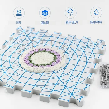 크리에이티브 블로킹 매트 폼 뜨게 보드, 그리드가 있는 니트 포지셔닝 패드, 초보자용 장비, 뜨게 애호가 바느질 작업