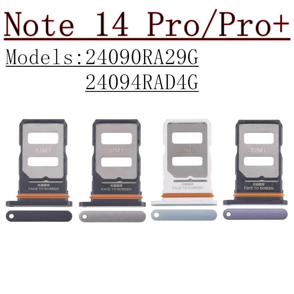 Sim Card Tray Adapter For Xiaomi Redmi Note 14 Pro 5G Note 14 Pro+ Plus SIM Card Holder Card Reader Connector Parts