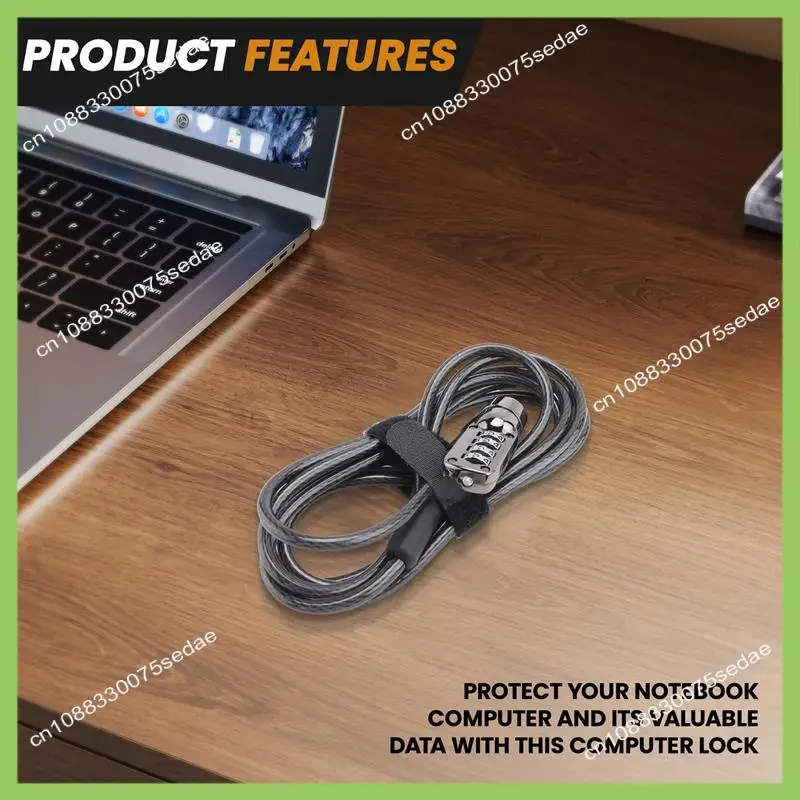 Y19A الأمن المضادة للسرقة مزيج الكمبيوتر المحمول قفل كابل الكمبيوتر المحمول 4 أرقام قفل بكلمة مرور