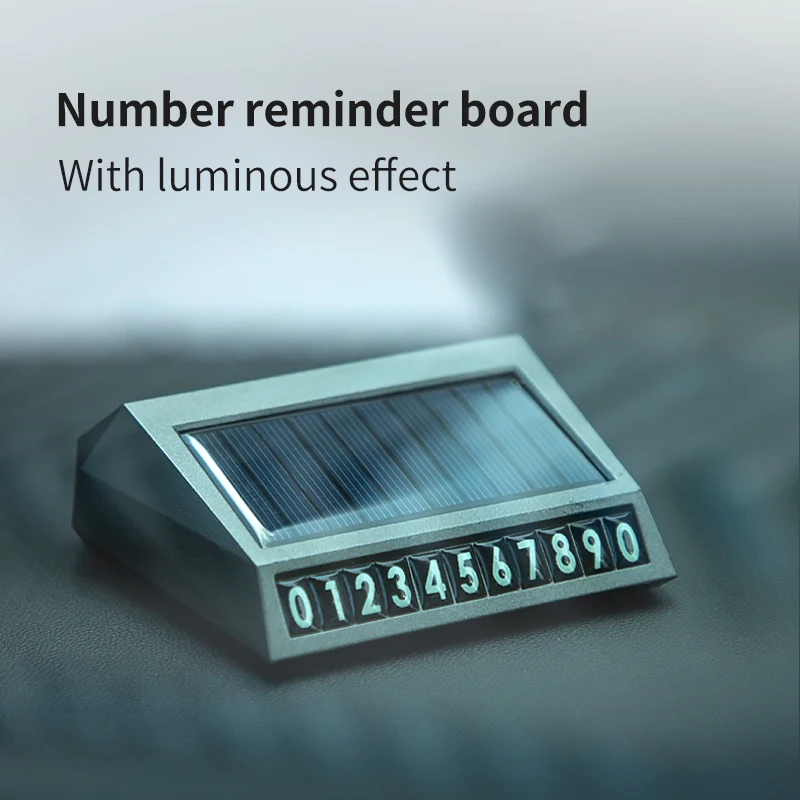Solar Car Air Purifier With Ozone And Negative Ion Odor Elimination Air Cleaner With Temporary Parking Number Plate Usb Charging