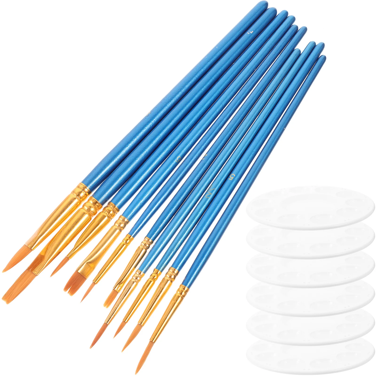 

1Set Painting Pallet Sets Multi-Size PP Birch Aluminum Trays Perfect Gift for Oil Watercolor Acrylic Mixers Practical