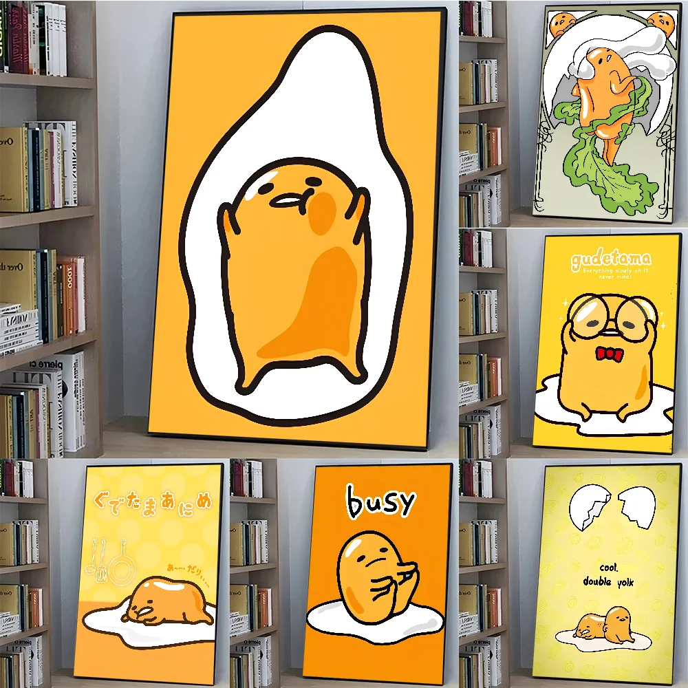 Anime Yellow G-Gudetama Poster Paper Print Home Living Room Bedroom Entrance Bar Cafe Art Painting Decoration