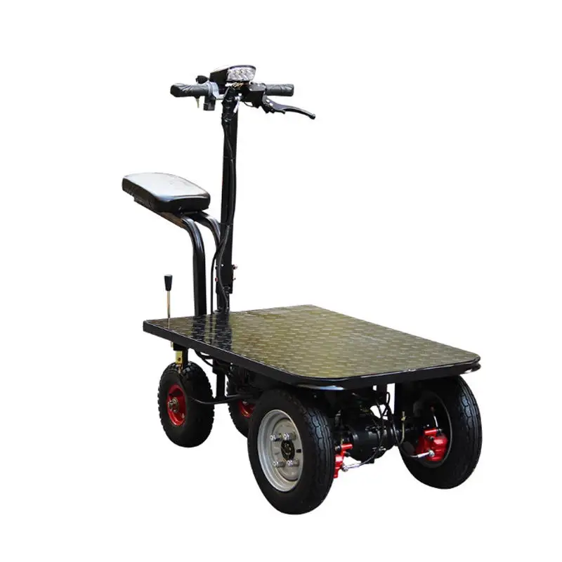 

Electric 4-Wheel Multi-Functional Metal Trolley Cart Double Disc Brake System Customizable OEM Cargo Handling Transportation