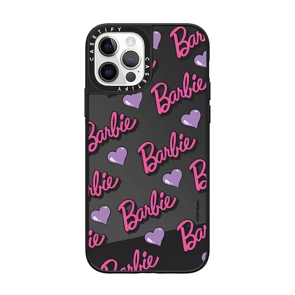 Cute Girly Barbie Ipone Phone Case Kawaii Anti-Fall All-Inclusive Soft Protection Case for Iphone 16 15 14 13 12 Pro Max