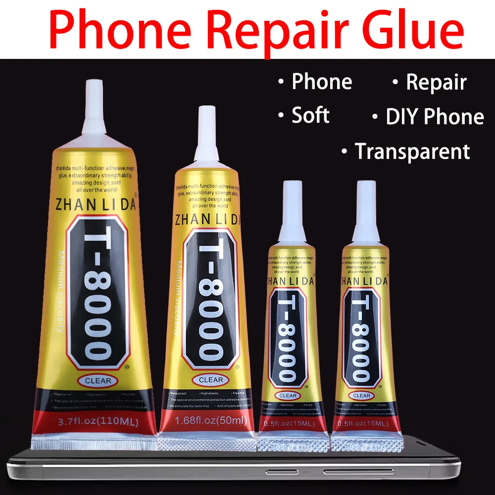 15/50/110ML Transparent T8000 Glue Clear Phone Repair Jewelry Craft Fiber Electronic Component Contact Adhesive T-8000 Sealant