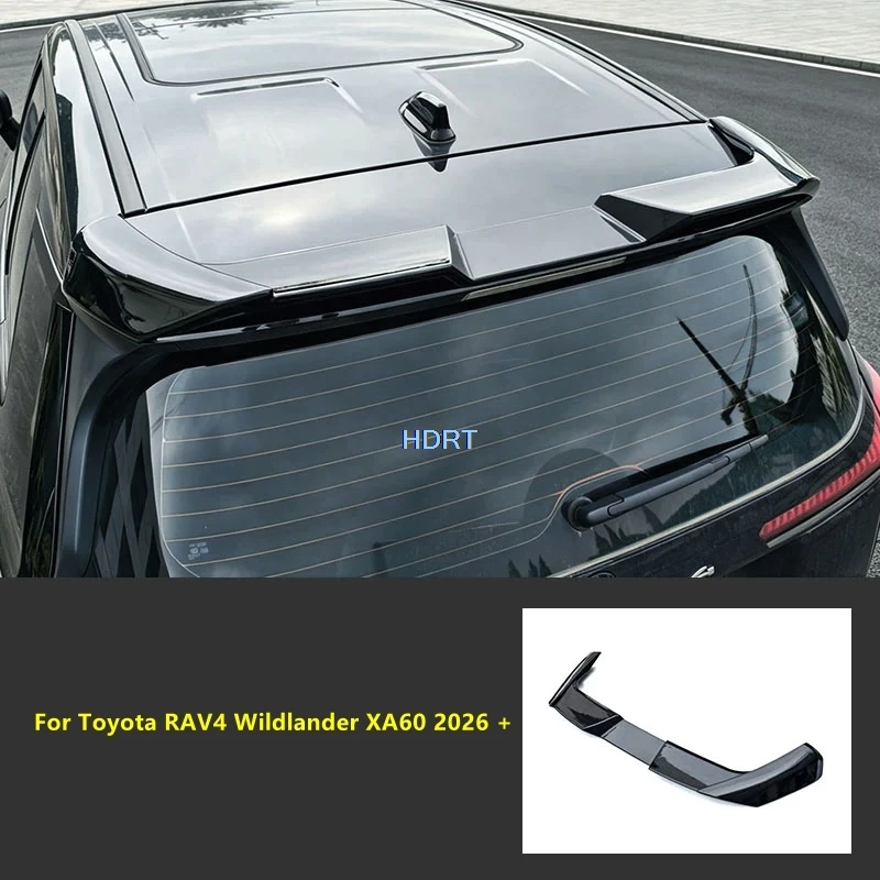 For Toyota RAV4 Wildlander XA60 2026 + Car Style Rear Trunk Roof Spoiler Plate Tail Wing Cover Protector Decoration Accessories