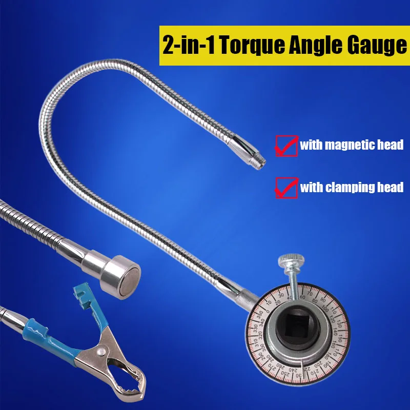 รถมุมเกจวัดแรงดันแรงบิด Torque Angle Gauge เกจวัดแรงดันแรงบิดประแจเครื่องมือวัดมุมเมตร Indexer