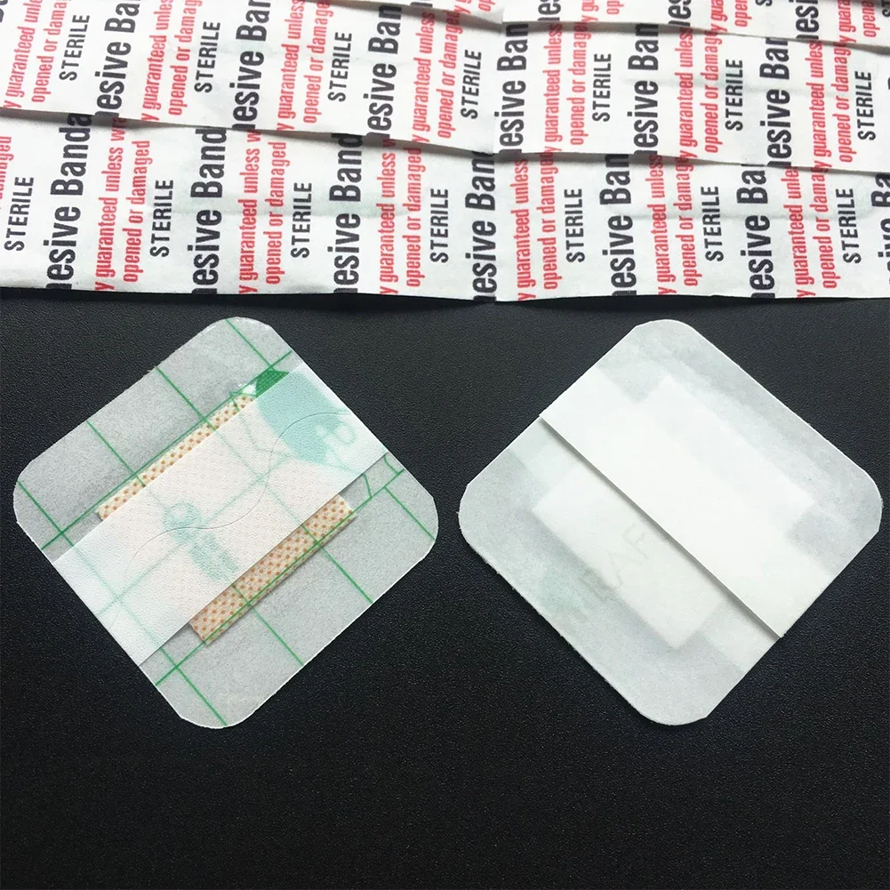 50/100PCS 38*38mm Transparent PU Waterproof Wound Plaster Band Adhesive Bandage Protective Sticker for Outdoor Home First Aid