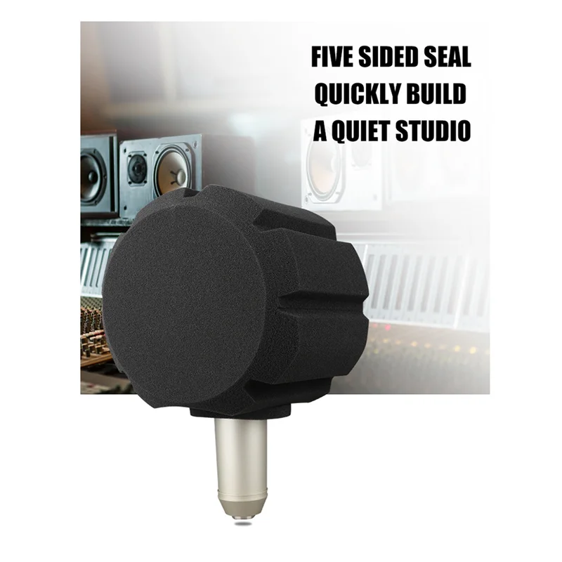 B34B-F2 Professional Condenser Microphone Studio Screen Acoustic Filter Windscreen Recording Microphone Filter Black Net