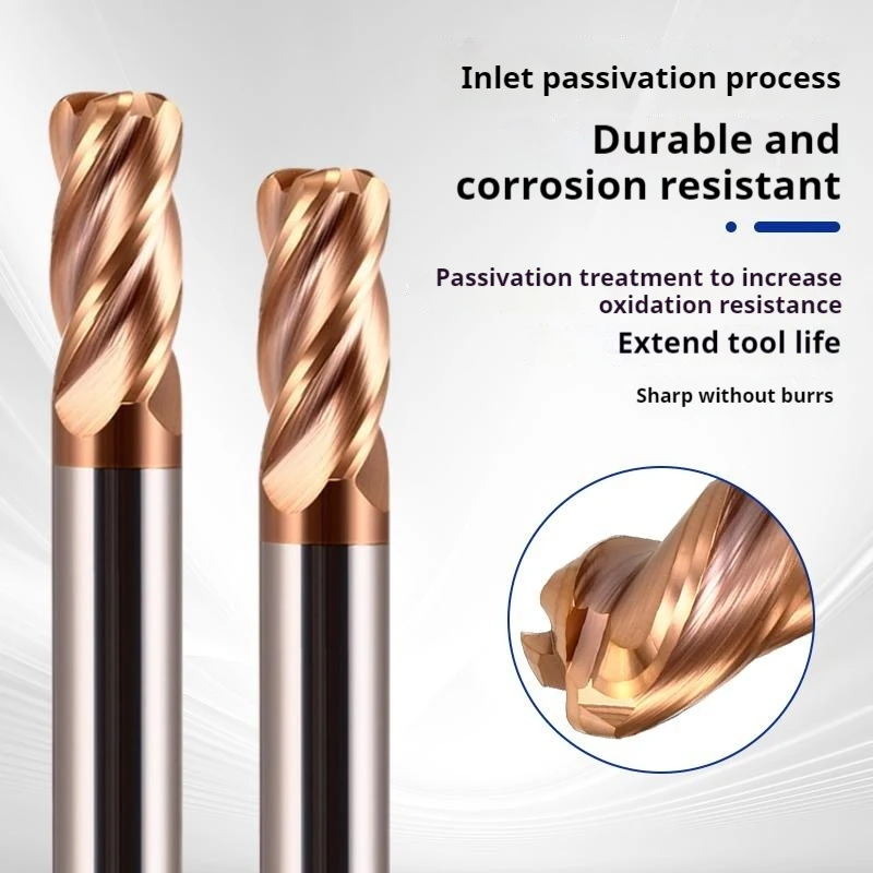 

R0.5/1/2 Bullnose Cutter Corner Radius End Mill CNC Tungsten Steel Metal Router Tool Surface Machining Carbide Milling Cutter
