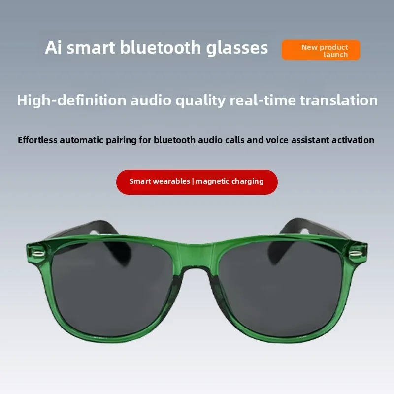 Best-selling fashionable smart Bluetooth glasses with UV protection for calls and music viewing