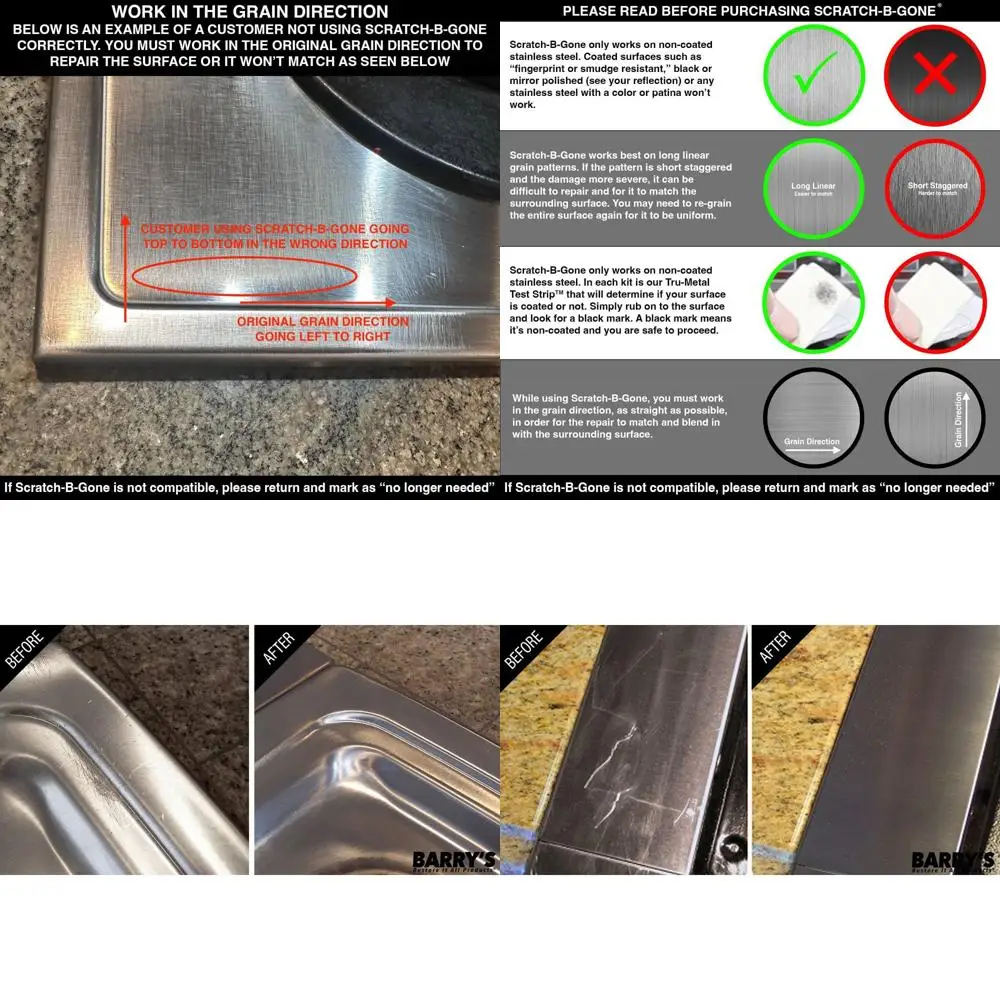 

Top-Rated Scratch Removal Kit for Non-Coated Stainless Steel: Erase Scratches, Rust, and Discolorations