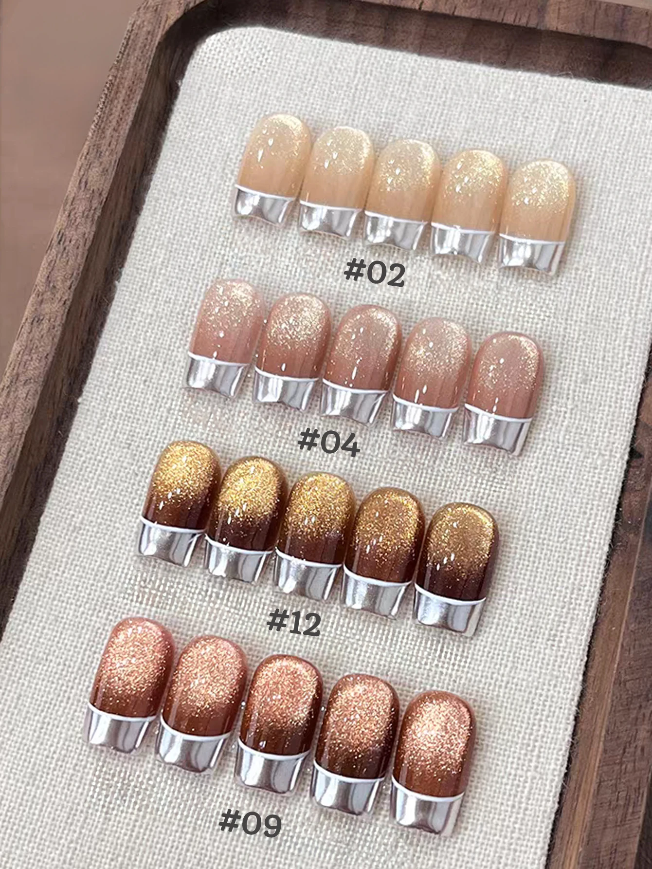 

1-12pcs PSK Autumn New Golden Years Cat Eye Gel Nail Polish Glitter Meilad Whitening Caramel Cat Eye Nail Art Nail Supplies