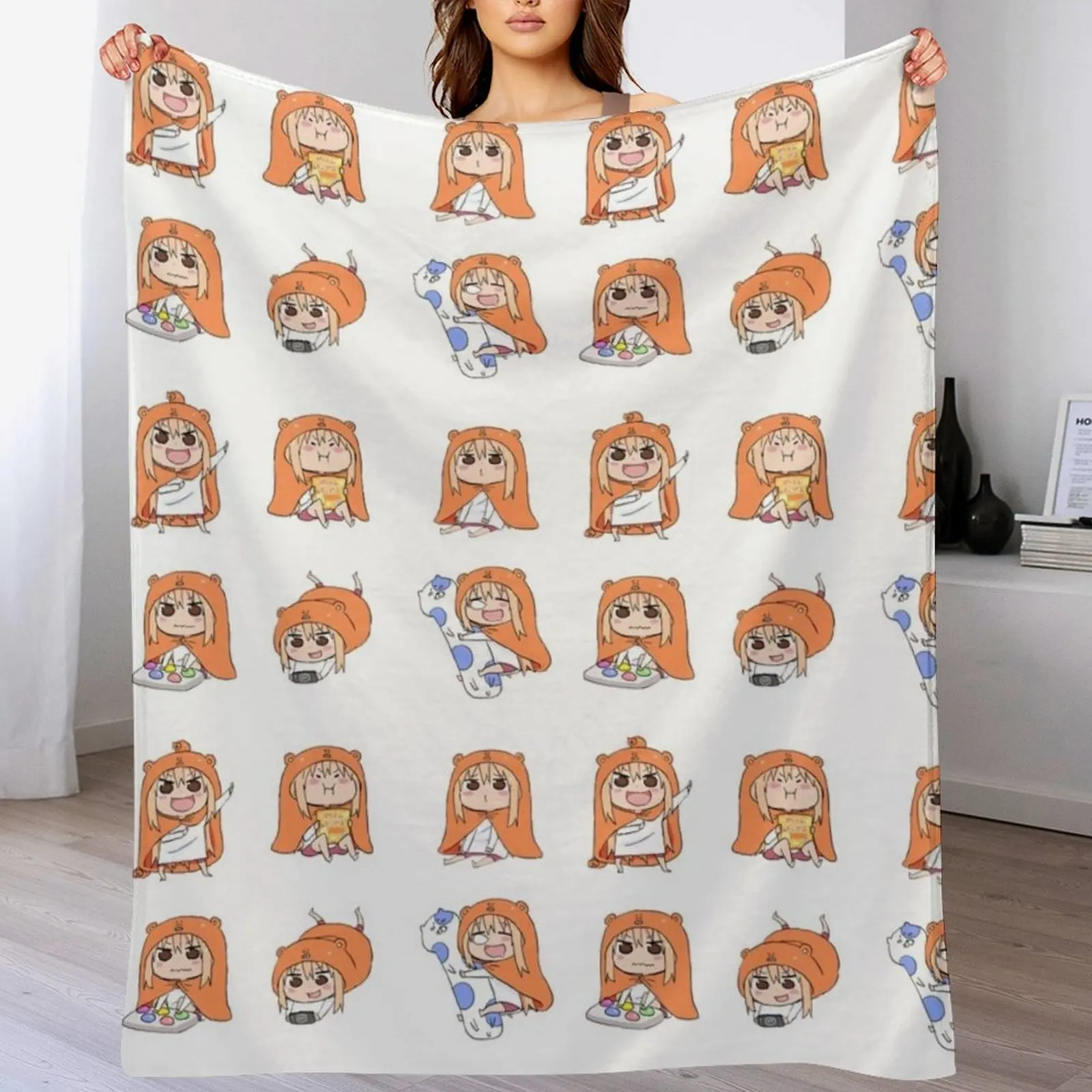 umaru chan pack Throw Blanket Travel Size Cozy Blanket for Plane Train