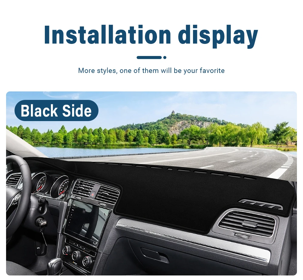 Auto Dashboard Nicht-slip Abdeckung Sonnenschutz Pad Schutz Zubehör Für Volkswagen VW Golf7 MK7 2013 2014 2015 2016 2017 2018 2019 – Detail 9