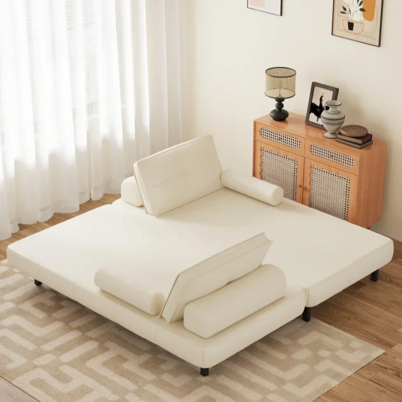 Double cream wind, foldable sofa bed, dual-purpose apartment living room French sofa bed integrated telescopic multi-function