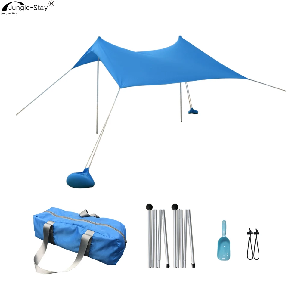 Beach Sunshade Canopy With Sandbag Canopy Sunshade Film Beach Umbrella Summer Sun Protection Vertical Awning Tarp Nature Hike